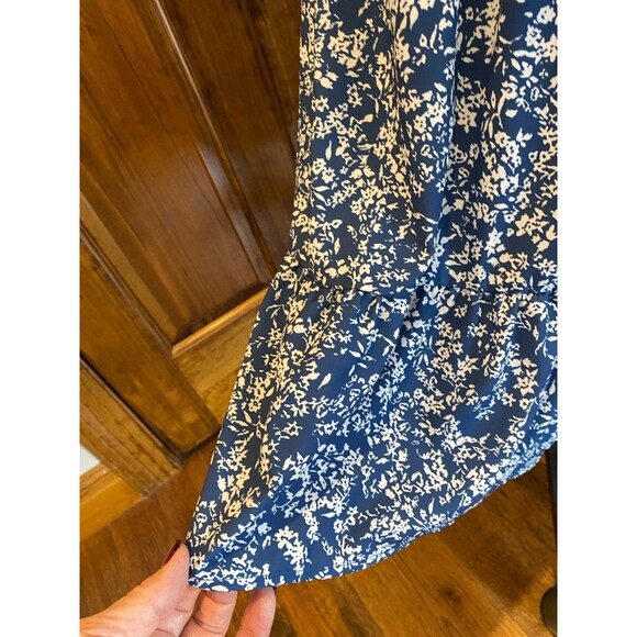 Halter Neckline Dress Plus Size XL Silky Feel Patterened Ruffle Hem Flirty Sexy - Picture 4 of 10